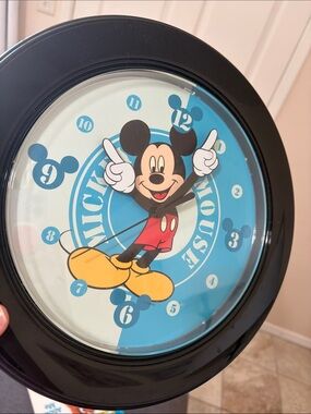 Disney Mickey Mouse Black & Blue Wall Clock
